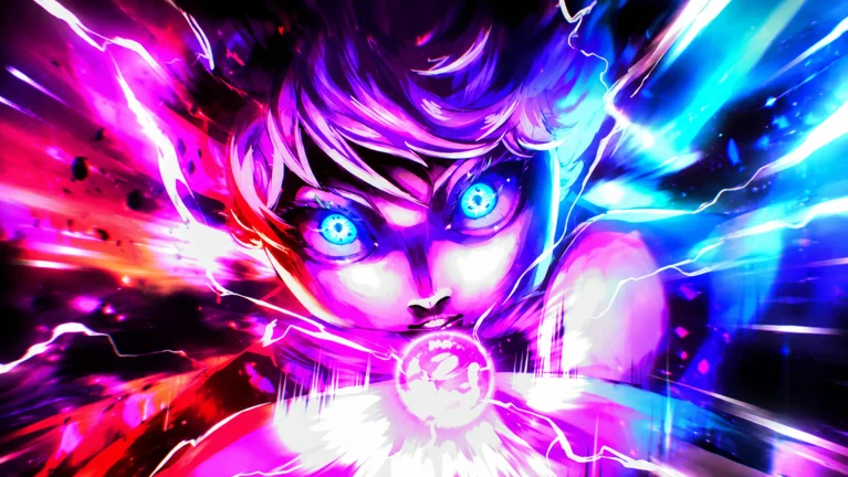 Official Defeat Anime RNG promotional artwork from its Roblox experience page